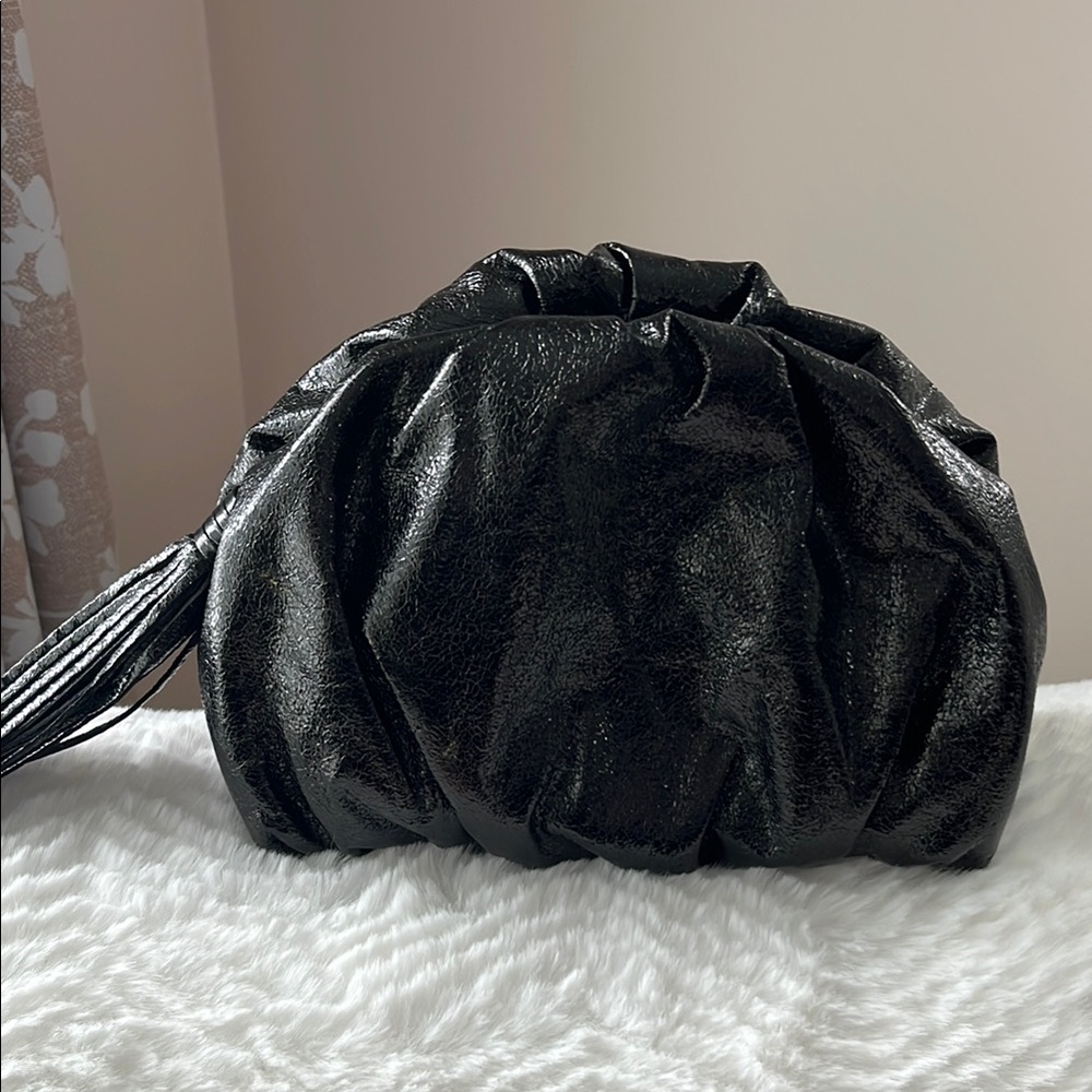 Rebecca Minkoff large Black Gathered Clutch Bag